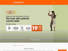 Tablet Screenshot of euskaltel.com